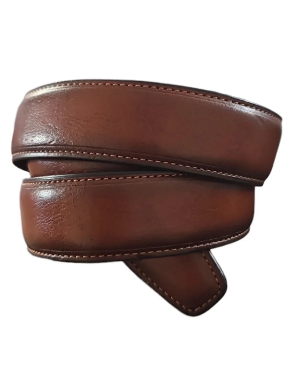 CGE Brown Coated Leather Belt Men’s Size 38 Classic Dress Casual Belt Classic
